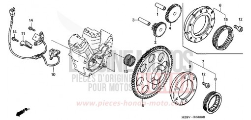 GENERATEUR D'IMPULSIONS/ EMBRAYAGE DE DEMARRAGE VT600CW de 1998
